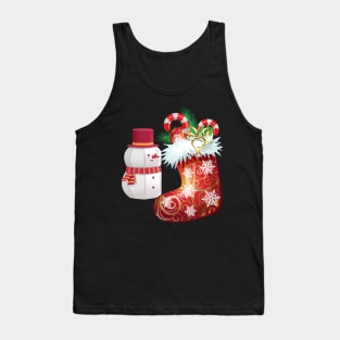 Christmas  Snowmen With Shocks Tank Top